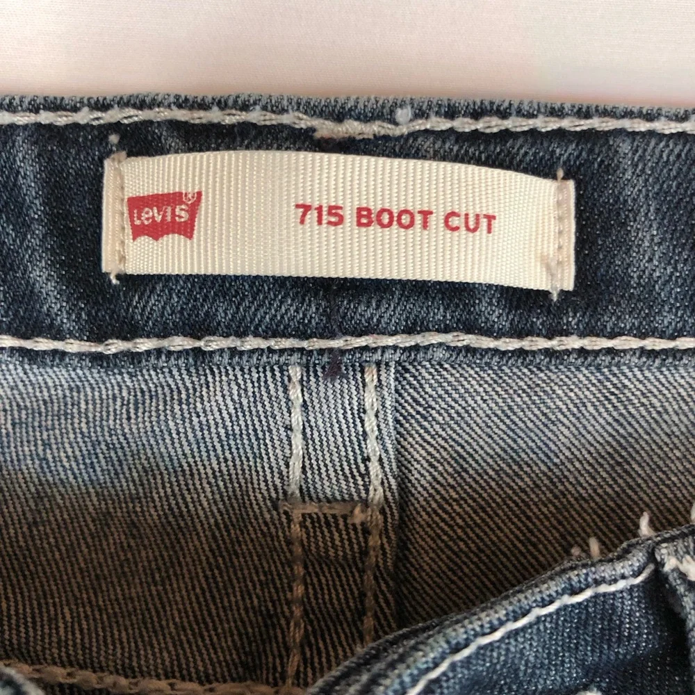 ​Levi's Girls 715 Boot Cut Jeans Medium Wash Adjustable Waist Size 10 Regular
